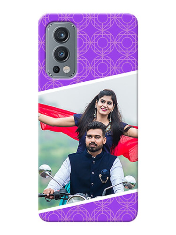 Custom OnePlus Nord 2 5G mobile back covers online: violet Pattern Design