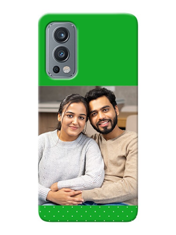 Custom OnePlus Nord 2 5G Personalised mobile covers: Green Pattern Design
