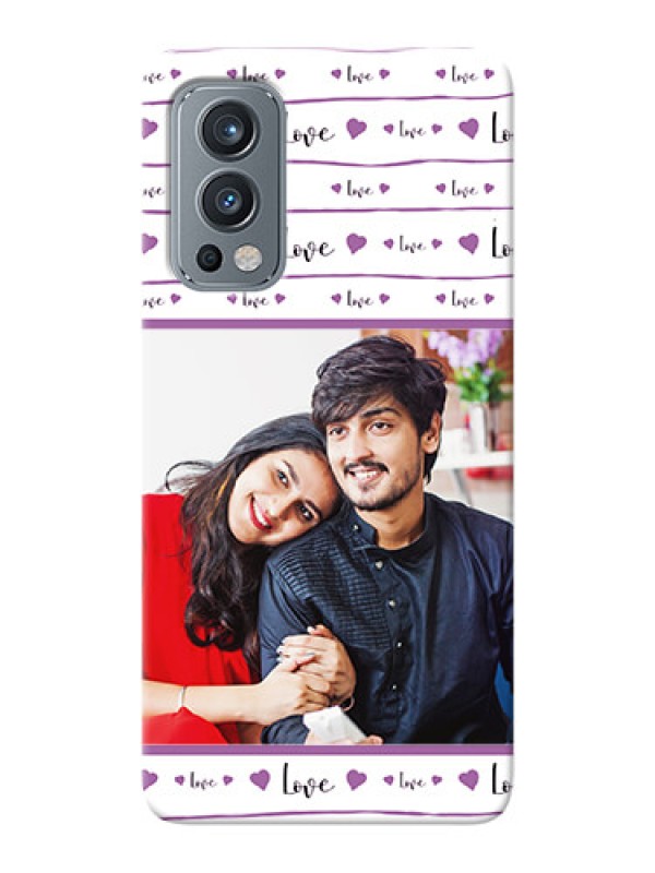 Custom OnePlus Nord 2 5G Mobile Back Covers: Couples Heart Design