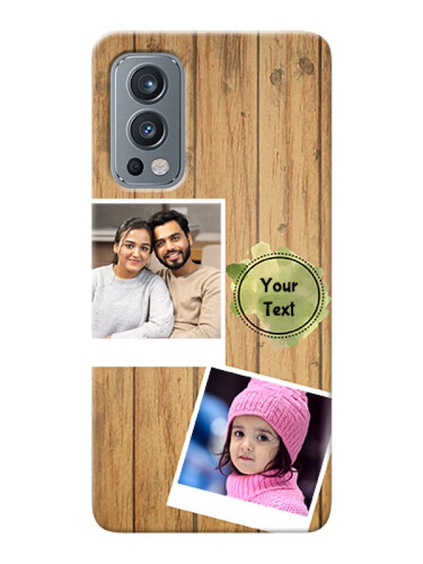 Custom OnePlus Nord 2 5G Custom Mobile Phone Covers: Wooden Texture Design