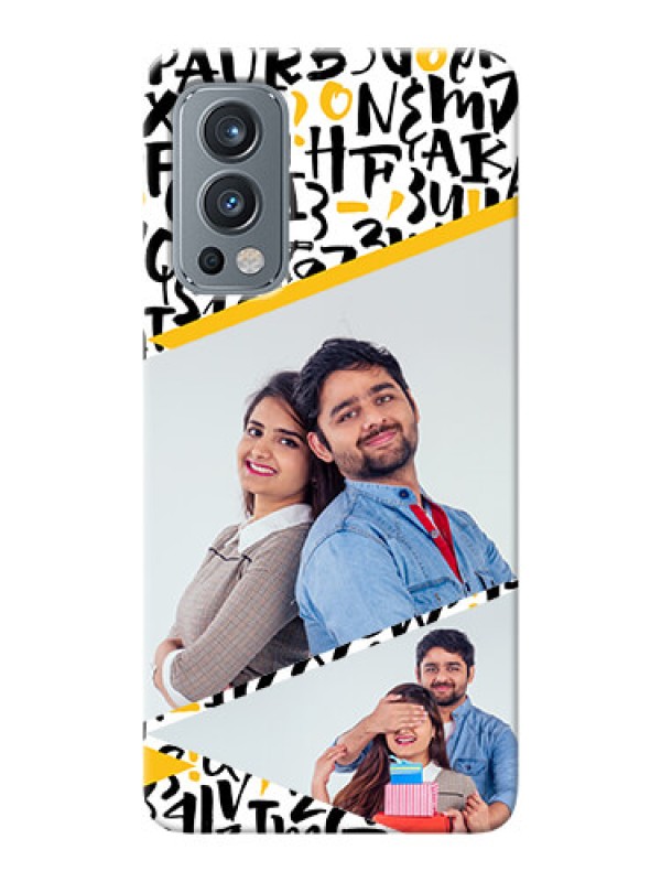 Custom OnePlus Nord 2 5G Phone Back Covers: Letters Pattern Design