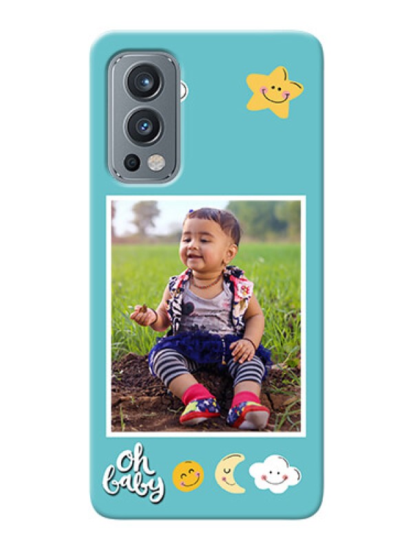 Custom OnePlus Nord 2 5G Personalised Phone Cases: Smiley Kids Stars Design
