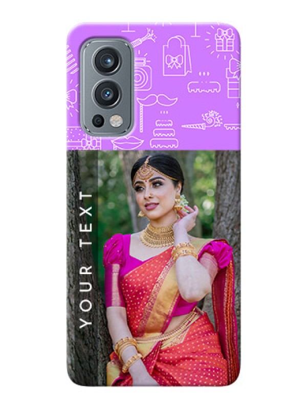 Custom OnePlus Nord 2 5G Personalized Phone Cases: Birthday Icons Design