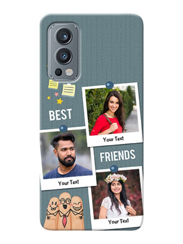 Custom OnePlus Nord 2 5G Mobile Cases: Sticky Frames and Friendship Design