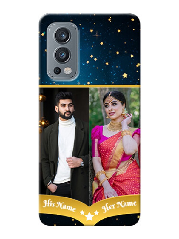 Custom OnePlus Nord 2 5G Mobile Covers Online: Galaxy Stars Backdrop Design