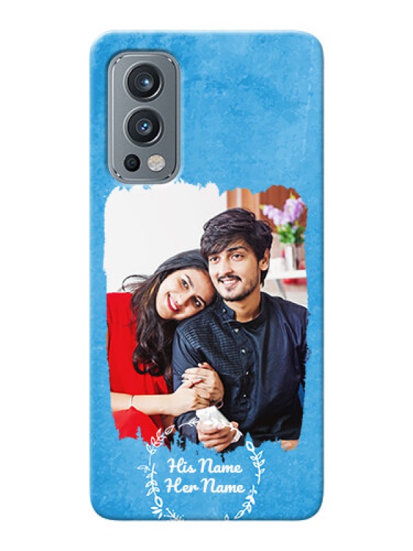 Custom OnePlus Nord 2 5G custom mobile cases: Blue Color Vintage Design