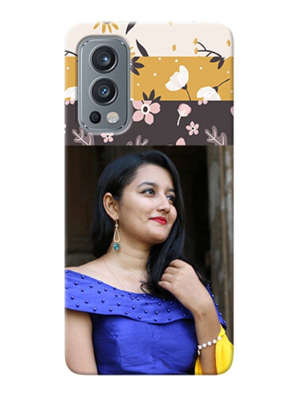 Custom OnePlus Nord 2 5G mobile cases online: Stylish Floral Design