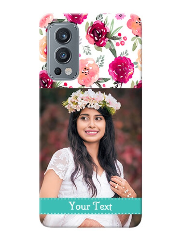 Custom OnePlus Nord 2 5G Personalized Mobile Cases: Watercolor Floral Design