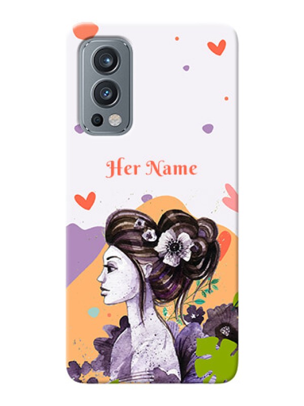 Custom OnePlus Nord 2 5G Custom Mobile Case with Woman And Nature Design