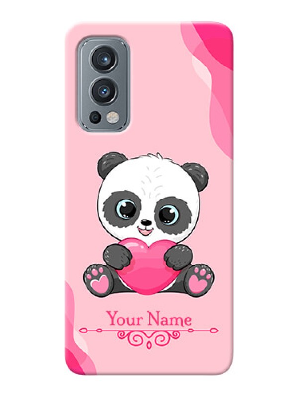 Custom OnePlus Nord 2 5G Mobile Back Covers: Cute Panda Design