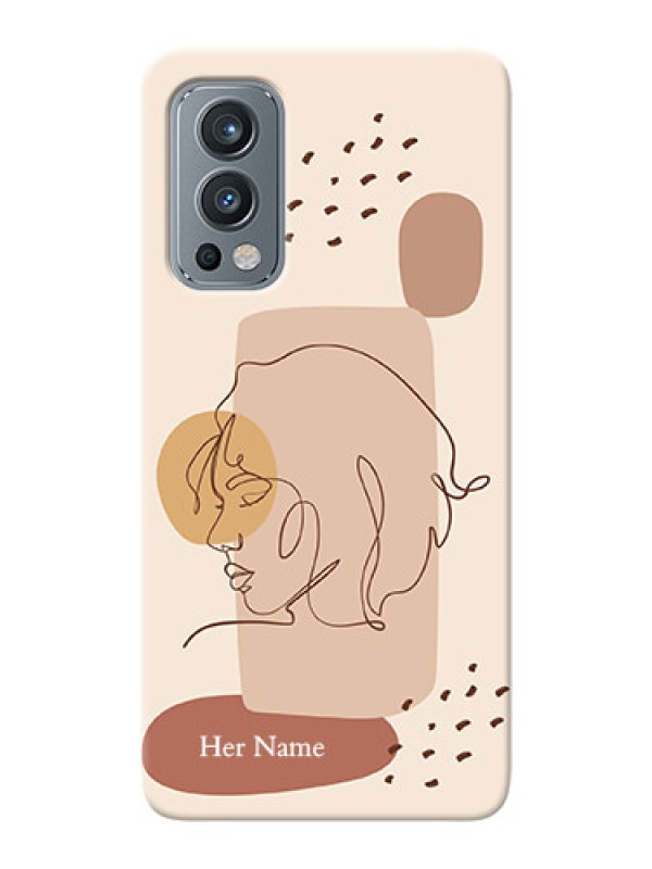 Custom OnePlus Nord 2 5G Custom Phone Covers: Calm Woman line art Design