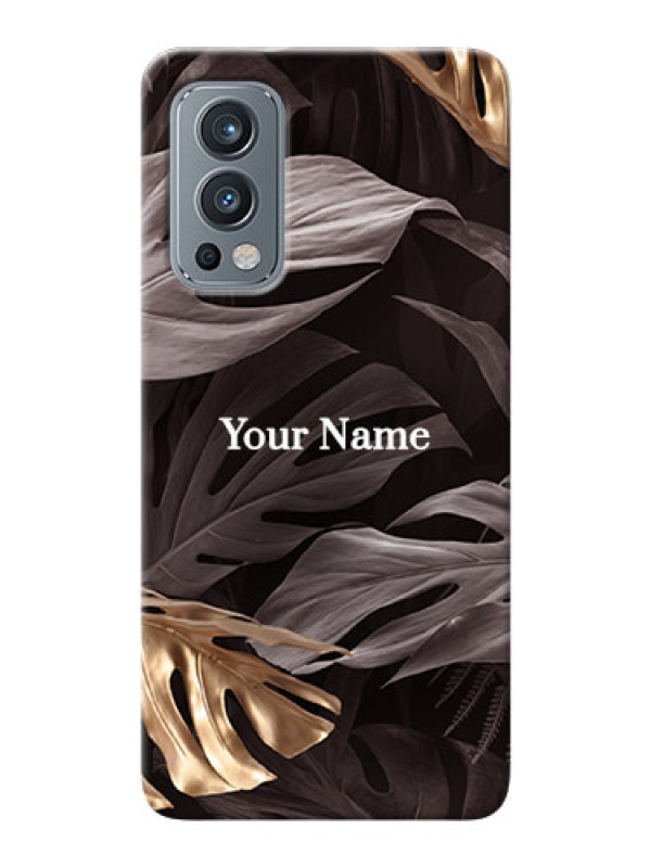 Custom OnePlus Nord 2 5G Mobile Back Covers: Wild Leaves digital paint Design