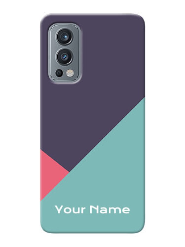 Custom OnePlus Nord 2 5G Custom Phone Cases: Tri Color abstract Design