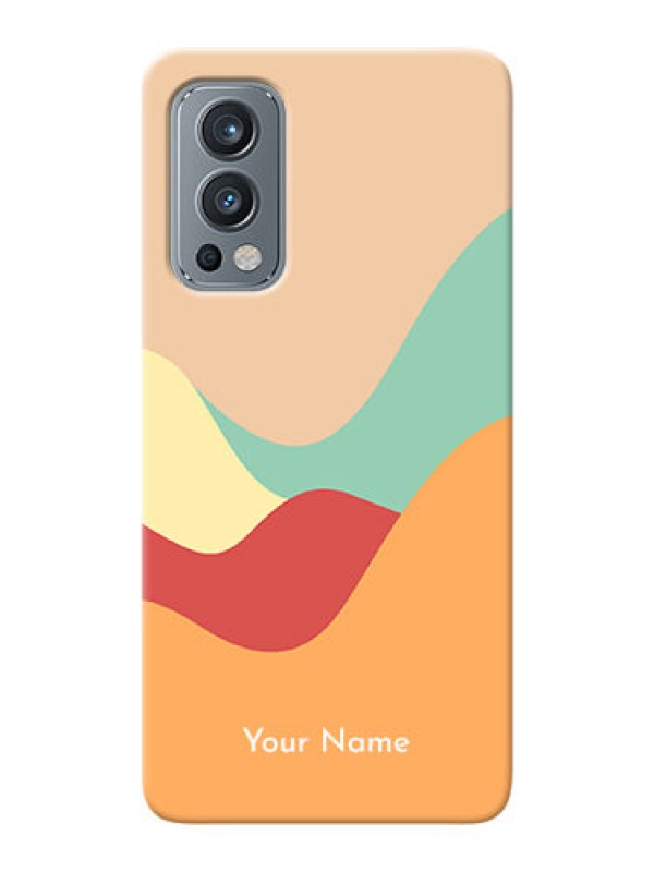 Custom OnePlus Nord 2 5G Custom Mobile Case with Ocean Waves Multi-colour Design