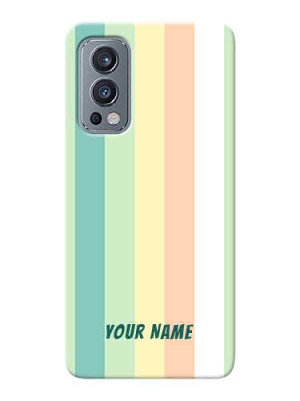 Custom OnePlus Nord 2 5G Back Covers: Multi-colour Stripes Design