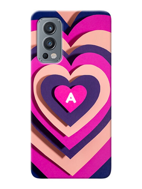 Custom OnePlus Nord 2 5G Custom Mobile Case with Cute Heart Pattern Design