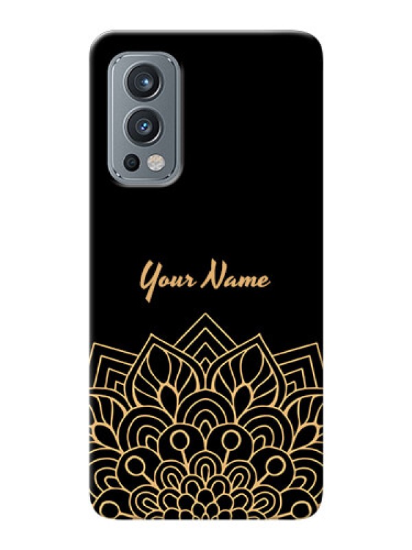Custom OnePlus Nord 2 5G Back Covers: Golden mandala Design