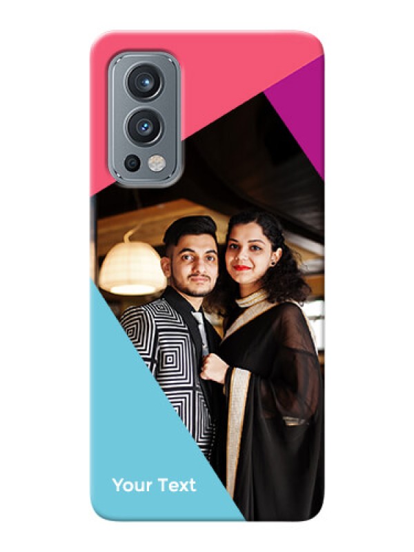 Custom OnePlus Nord 2 5G Custom Phone Cases: Stacked Triple colour Design