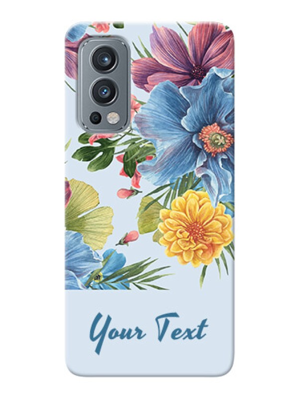 Custom OnePlus Nord 2 5G Custom Phone Cases: Stunning Watercolored Flowers Painting Design