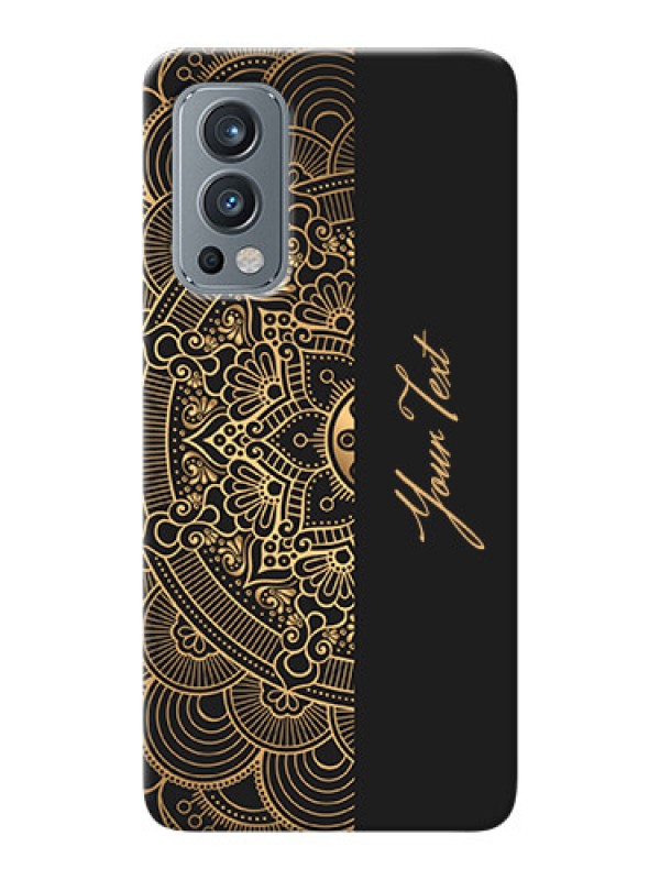 Custom OnePlus Nord 2 5G Back Covers: Mandala art with custom text Design