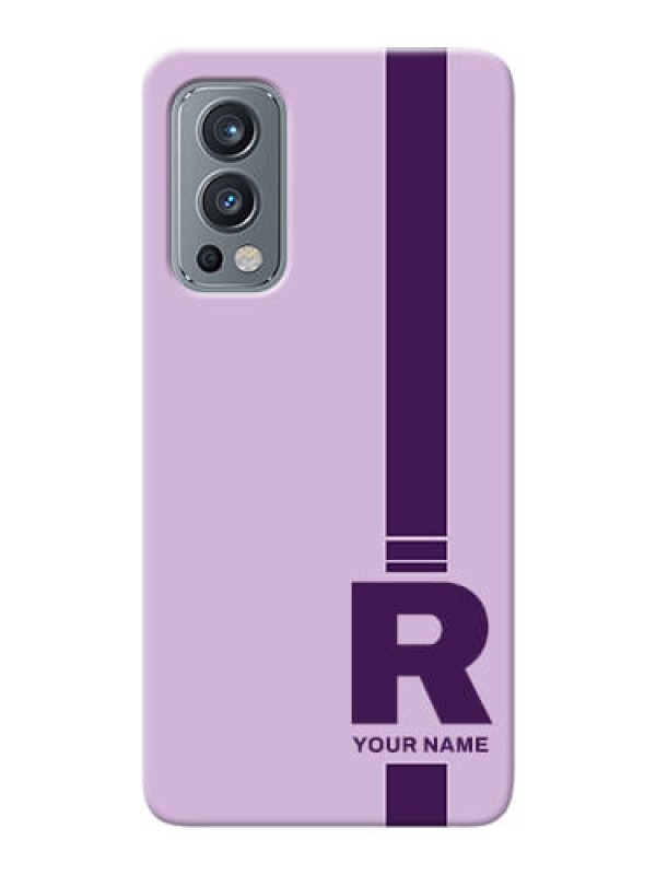 Custom OnePlus Nord 2 5G Custom Phone Covers: Simple dual tone stripe with name Design