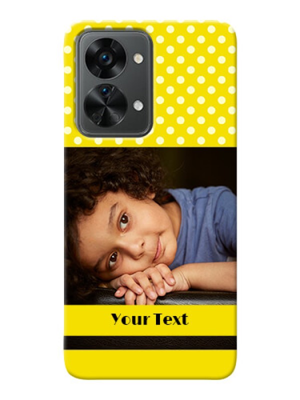 Custom Nord 2T 5G Custom Mobile Covers: Bright Yellow Case Design