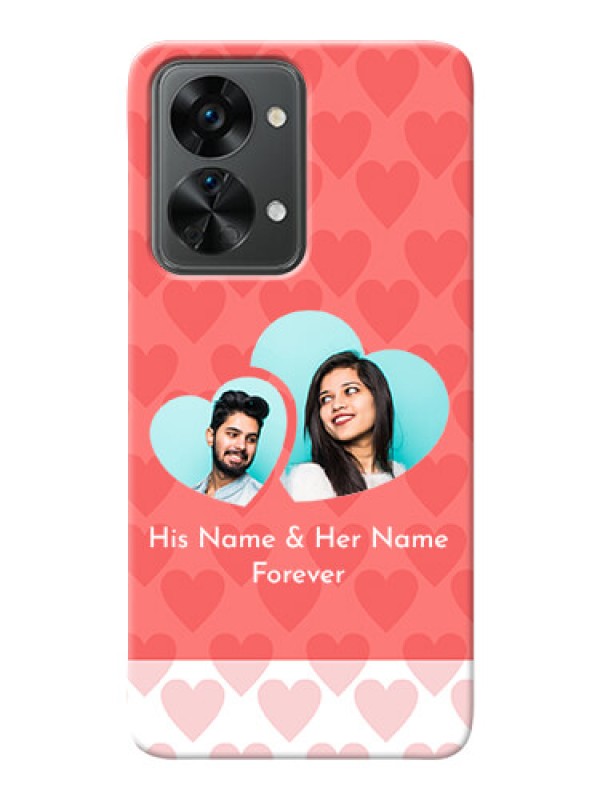 Custom Nord 2T 5G personalized phone covers: Couple Pic Upload Design