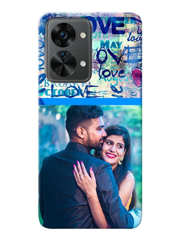 Custom Nord 2T 5G Mobile Covers Online: Colorful Love Design