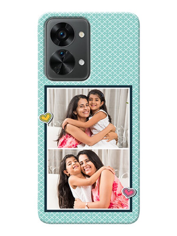 Custom Nord 2T 5G Custom Phone Cases: 2 Image Holder with Pattern Design