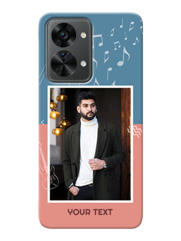 Custom Nord 2T 5G Phone Back Covers with Color Musical Note Design