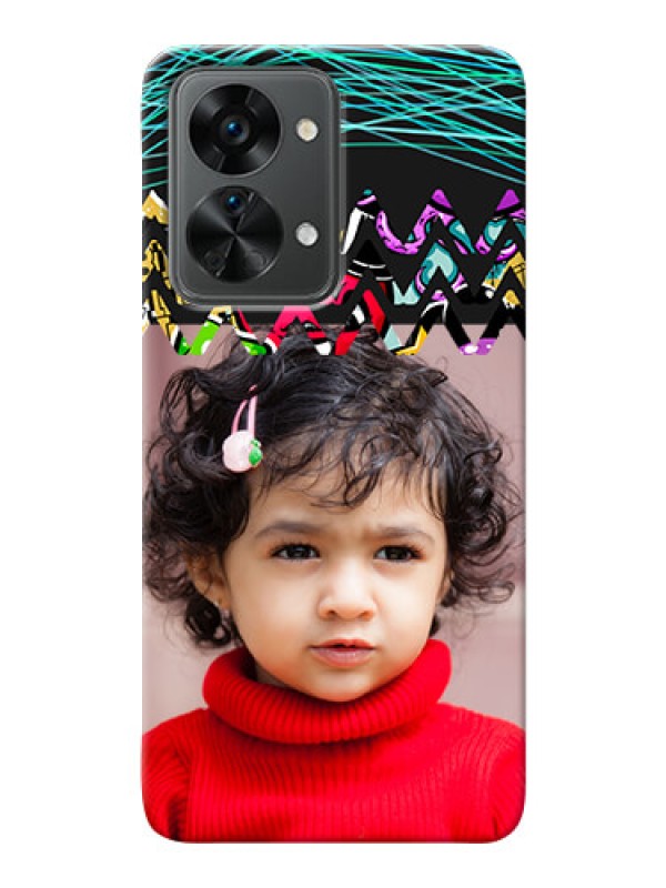 Custom Nord 2T 5G personalized phone covers: Neon Abstract Design