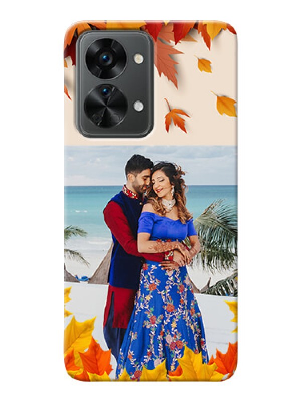 Custom Nord 2T 5G Mobile Phone Cases: Autumn Maple Leaves Design