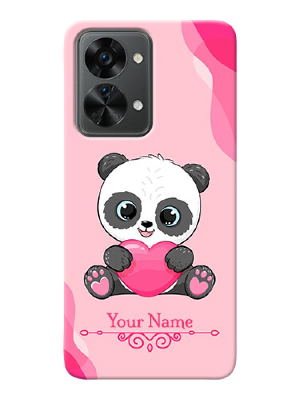 Custom OnePlus Nord 2T 5G Mobile Back Covers: Cute Panda Design