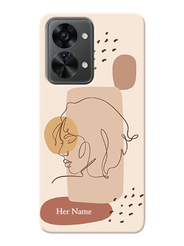 Custom OnePlus Nord 2T 5G Custom Phone Covers: Calm Woman line art Design