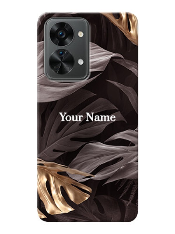 Custom OnePlus Nord 2T 5G Mobile Back Covers: Wild Leaves digital paint Design