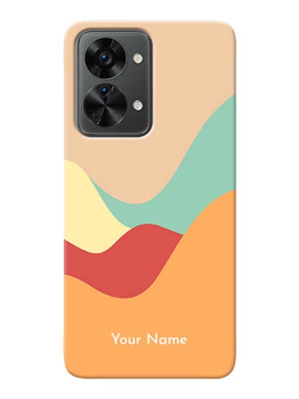 Custom OnePlus Nord 2T 5G Custom Mobile Case with Ocean Waves Multi-colour Design
