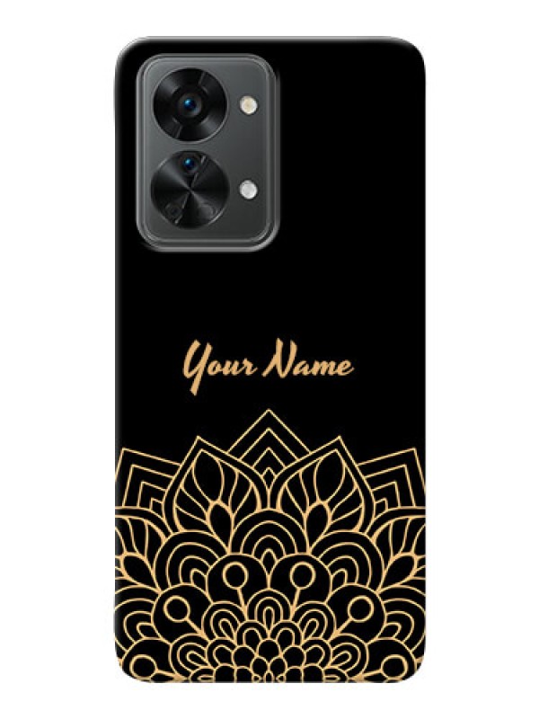 Custom OnePlus Nord 2T 5G Back Covers: Golden mandala Design