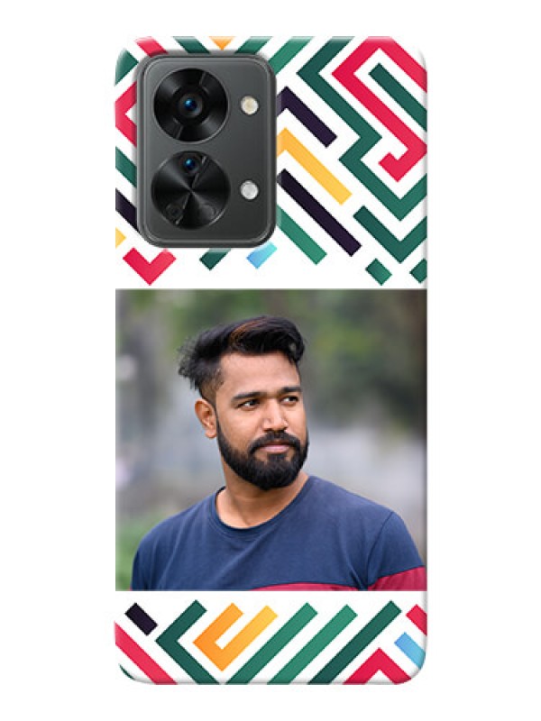 Custom OnePlus Nord 2T 5G Custom Mobile Case with Colorful Maze Pattern Design