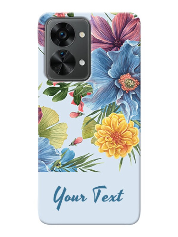 Custom OnePlus Nord 2T 5G Custom Phone Cases: Stunning Watercolored Flowers Painting Design