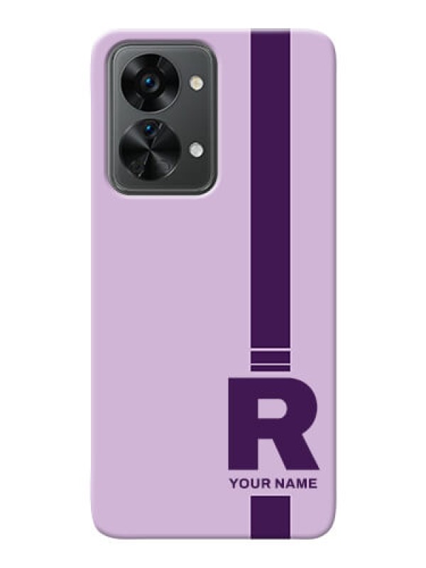 Custom OnePlus Nord 2T 5G Custom Phone Covers: Simple dual tone stripe with name Design