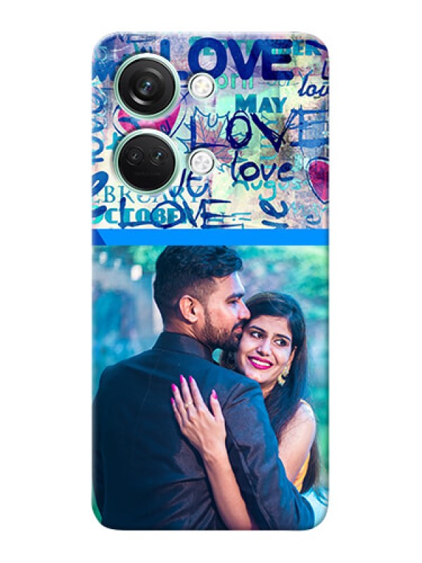 Custom OnePlus Nord 3 5G Mobile Covers Online: Colorful Love Design