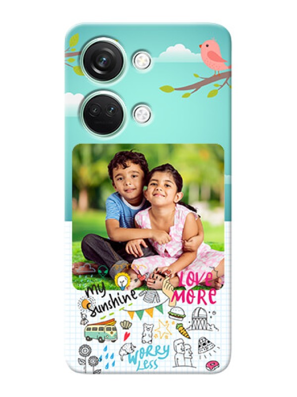 Custom OnePlus Nord 3 5G phone cases online: Doodle love Design