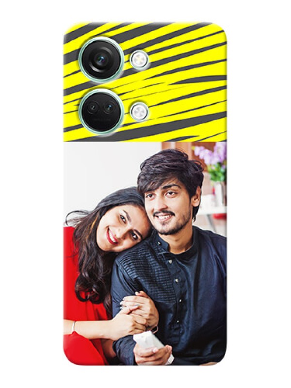 Custom OnePlus Nord 3 5G Personalised mobile covers: Yellow Abstract Design