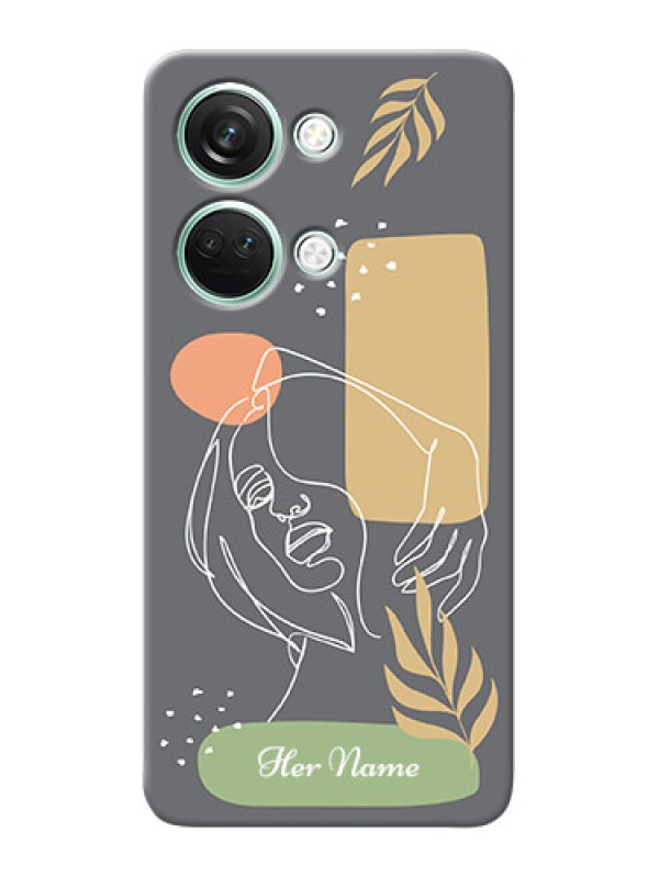 Custom OnePlus Nord 3 5G Custom Phone Case with Gazing Woman line art Design