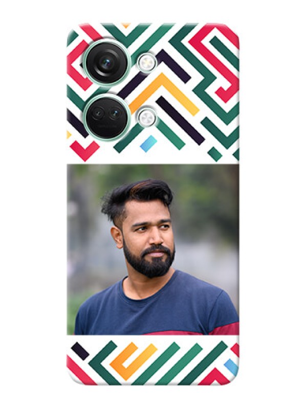 Custom OnePlus Nord 3 5G Personalized Phone Case with Colorful Maze Pattern Design