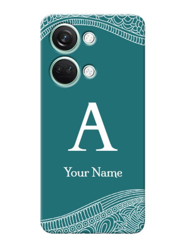 Custom OnePlus Nord 3 5G Personalized Phone Case with line art pattern with custom name Design