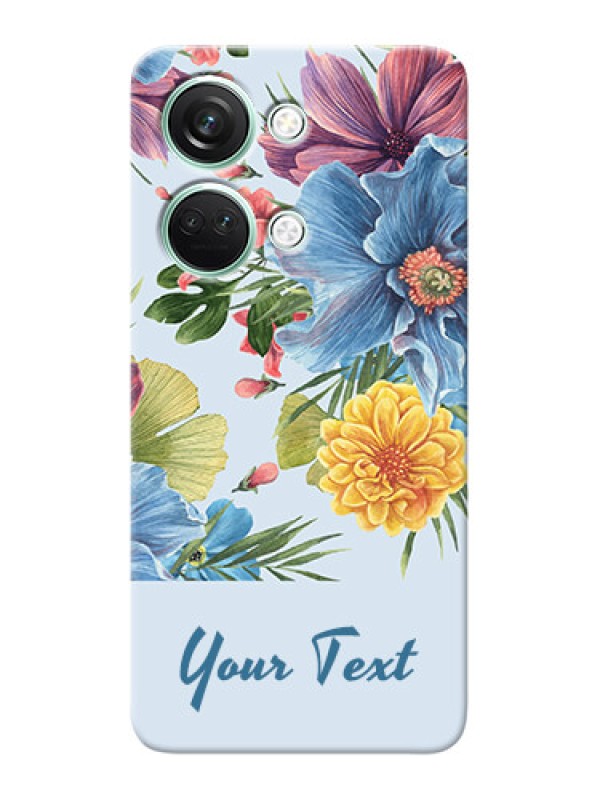Custom OnePlus Nord 3 5G Custom Mobile Case with Stunning Watercolored Flowers Painting Design