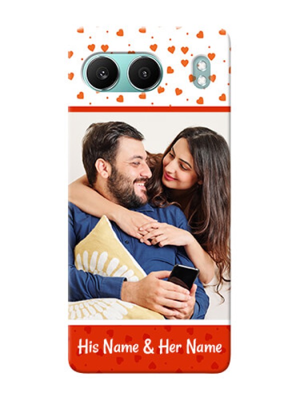 Custom OnePlus Nord 4 5G Phone Back Covers: Orange Love Symbol Design