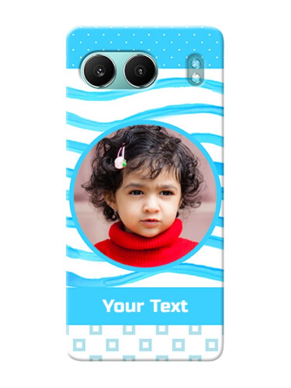 Custom OnePlus Nord 4 5G phone back covers: Simple Blue Case Design