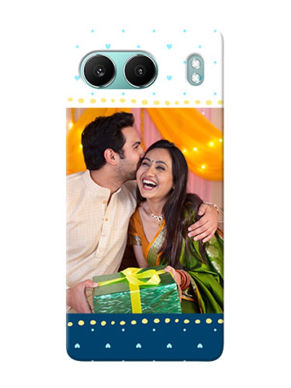 Custom OnePlus Nord 4 5G Phone Covers: White and Blue Abstract Design